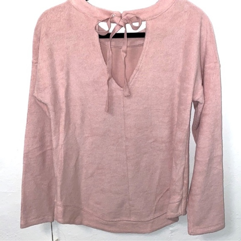 A New Day Smoke Pink Super Soft Fleece Plush Sweatshirt Top.